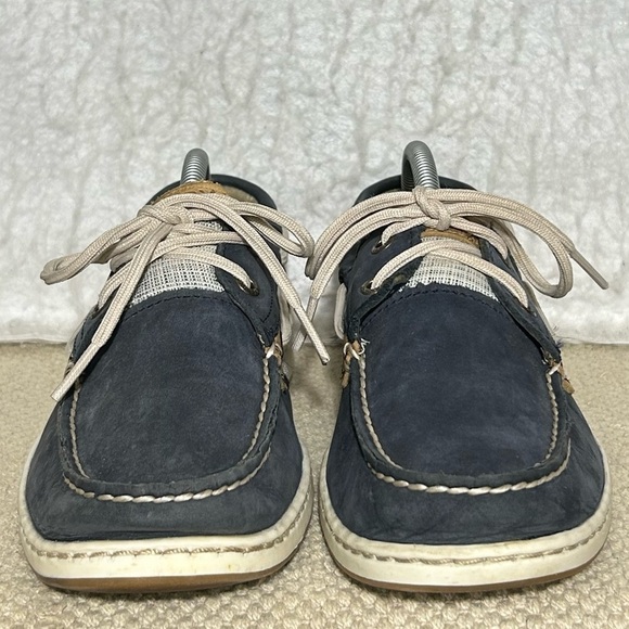 Sperry Womens Blue Leather TopSider Angelfish Boat Deck SlipOn Casual Shoes SZ 8 - Picture 3 of 11